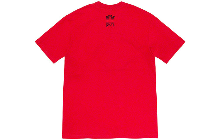 Supreme FW19 Week 15 x Dead Prez RBG Tee Crossover Round Neck Printing Short Sleeve Unisex Red SUP-FW19-10771
