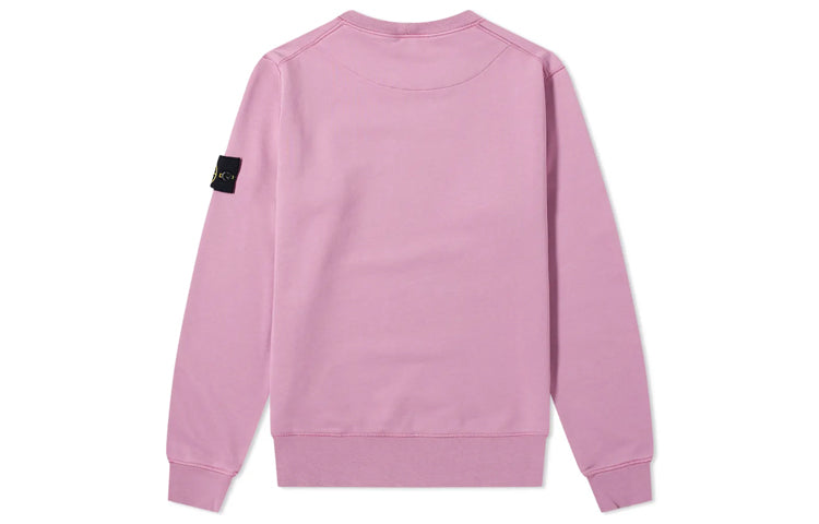 Men's STONE ISLAND Garment Dyed Crew Sweat Casual Pink 721563051-V0086