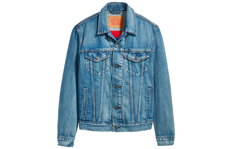 Levis Chest Pocket Lapel Denim Jacket For Men Blue 67783-0000