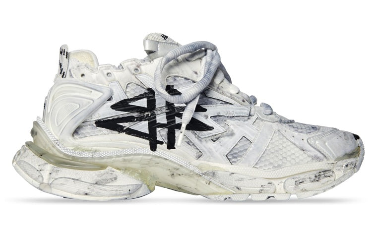 (WMNS) Balenciaga Runner Graffiti 'White' 677402W3RBQ9010