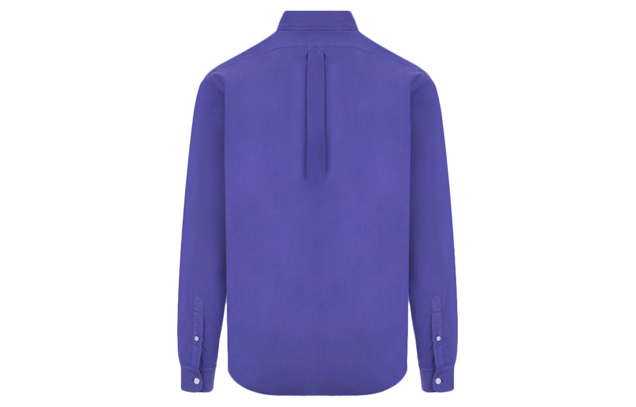 KENZO FW20 Tiger Head Pattern Long Sleeve Shirt Male Blue FA55CH4001LA-80
