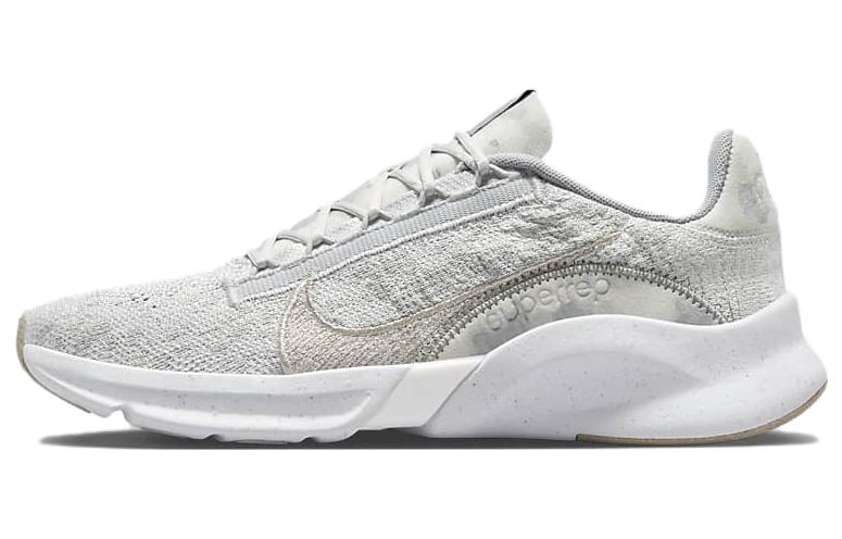 (WMNS) Nike SuperRep Go 3 Next Nature Flyknit Premium 'Silver White' FB8059-001