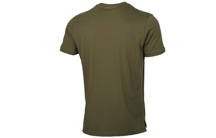 PUMA Printed logo Knitting Short Sleeve TEE Green 583863-49