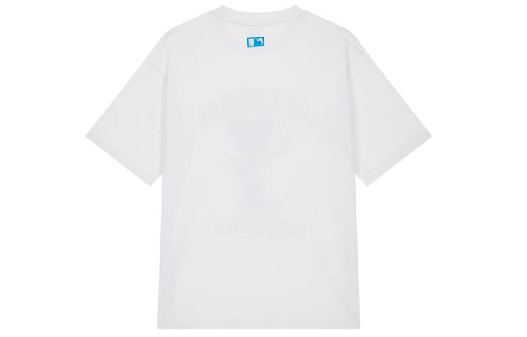 MLB  Disney Mickey Crossover Los Angeles Dodgers Basic Printing Round Neck Short Sleeve Unisex White 31TSK3031-07W