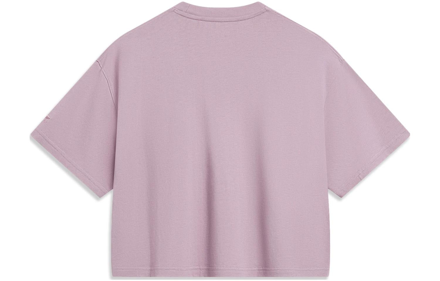 (WMNS) Li-Ning x Disney Stitch Graphic Crop T-shirt 'Mauve' AHST498-3