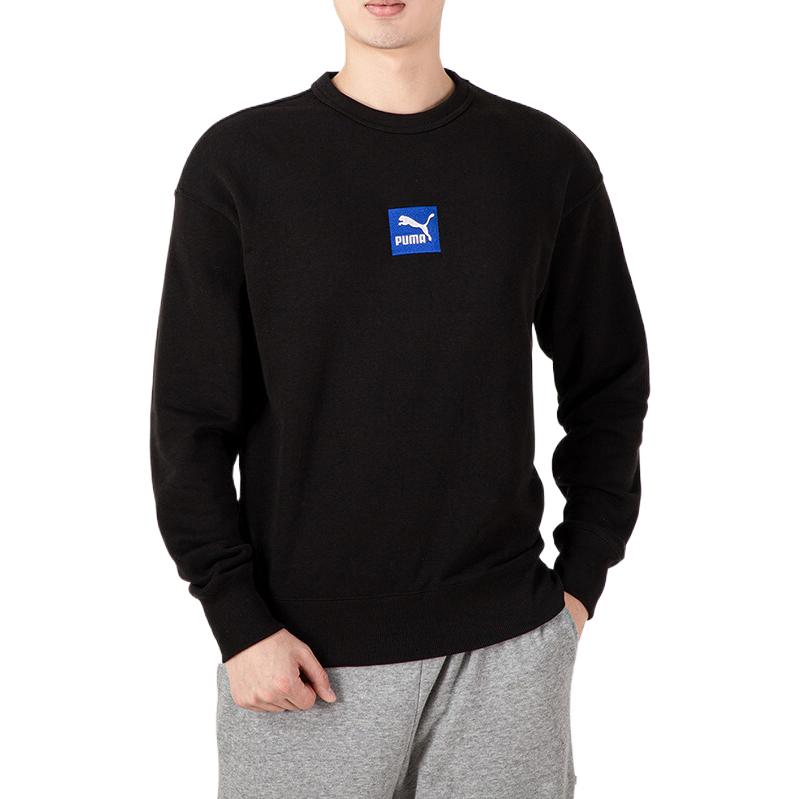PUMA Logo Solid Color Pullover Black 536773-01