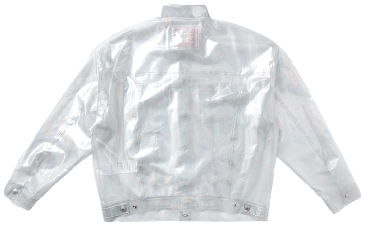 Levis Rainbow Series Logo Pattern lapel Long Sleeves Jacket Unisex White 59989-0003
