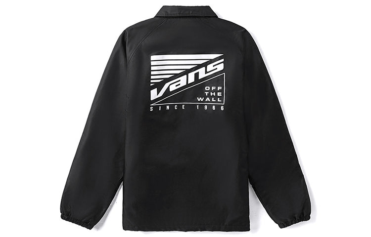 Vans Unisex Logo Printing Lapel Jacket Black VN0A4MLDBLK