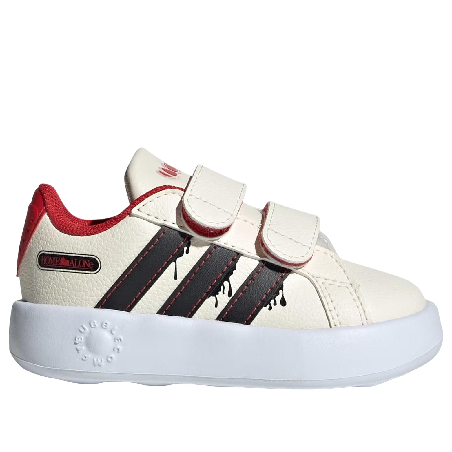(TD) adidas Grand Court 'Cream White Core Black Collegiate Red' JR5631