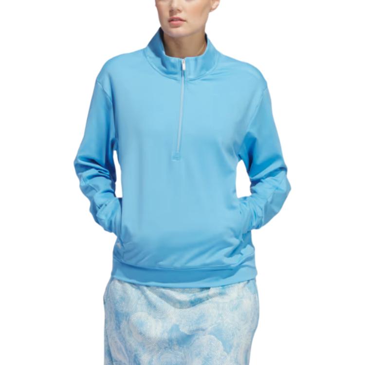 (WMNS) adidas Ultimate365 Half-Zip Layering Top Asia Sizing 'Light Blue' IP4269