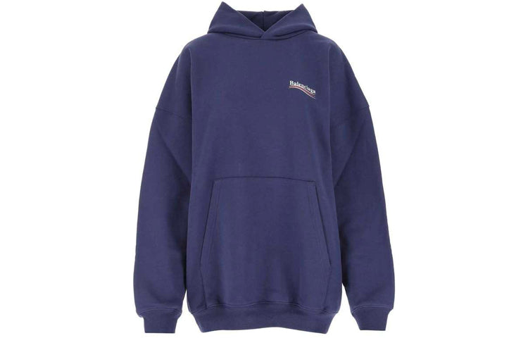 (WMNS) Balenciaga SS21 Loose Long Sleeves Hoodie Blue 620947TIV531195