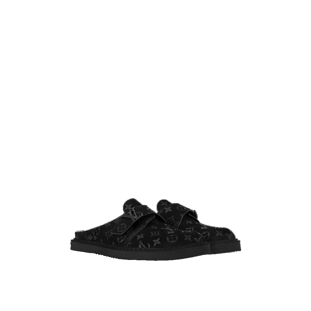 LOUIS VUITTON Easy Mules 'Black Monogram' 1ABLHZ