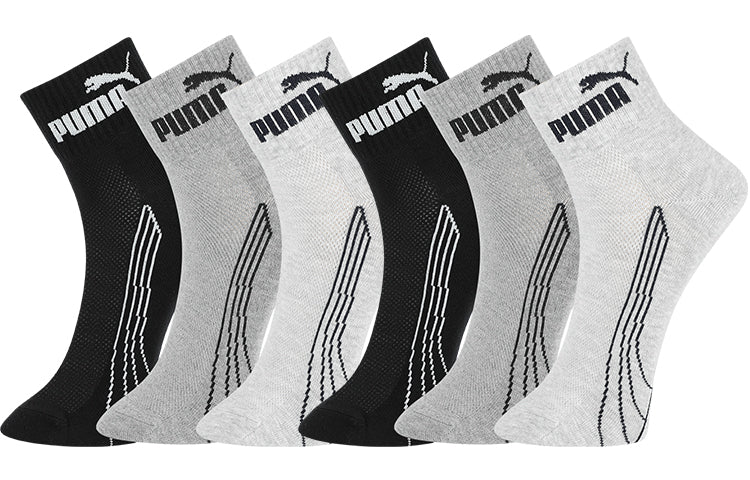 PUMA Casual Short Socks 3 Pack 'Black Grey White' 701223916-002