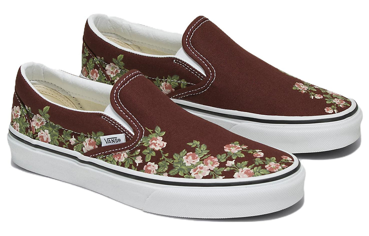Vans Classic Slip-On Wallflower Floral Shoes 'Bitter Chocolate' VN0009Q77YO