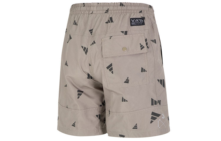 adidas M Prsve Board S Full Print Athleisure Casual Sports Woven Shorts Khaki HD0070