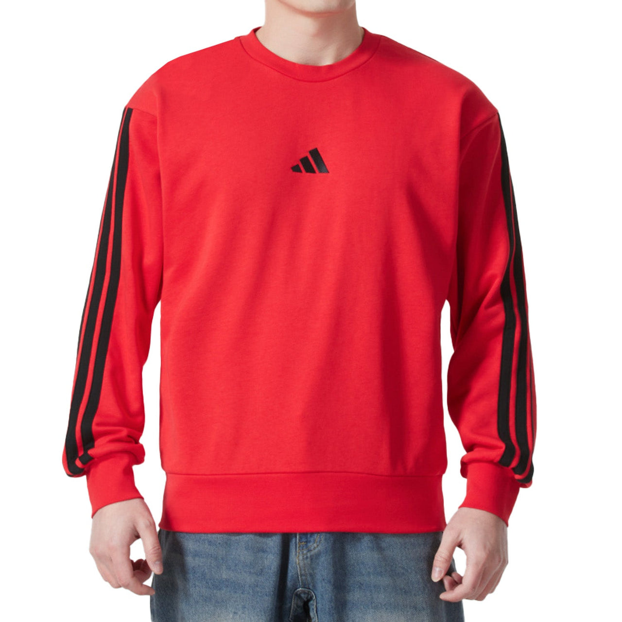 adidas Essentials 3 Stripes Long Sleeves T-Shirt Asia Sizing 'Red' JE6373