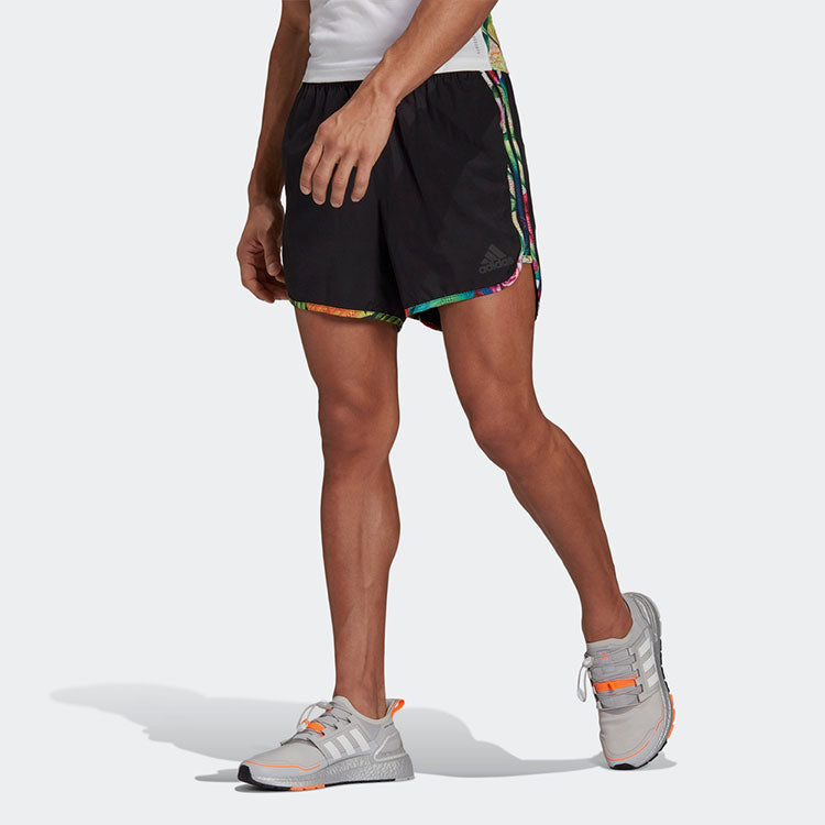 adidas Flower Pattern Sports Causual Short Pant Male Black GK6967