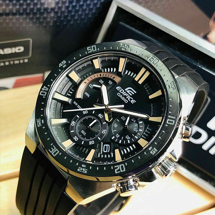CASIO EDIFICE Series Vintagees Men's Mens Black Analog EFR-563PB-1AV