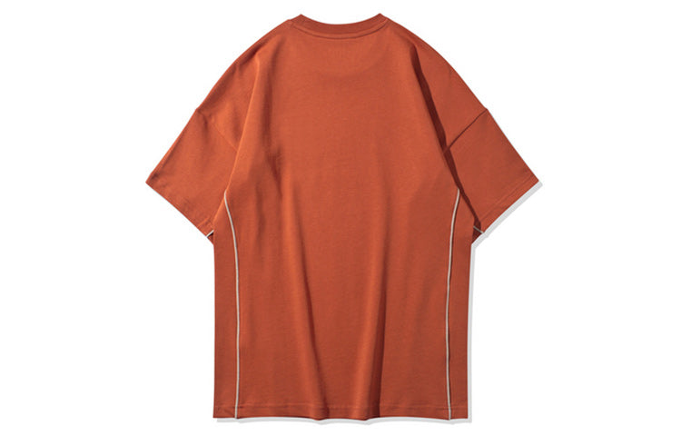 Li-Ning BADFIVE Basketball Series Alphabet Logo Printing Round Neck Short Sleeve Red AHSQ116-2
