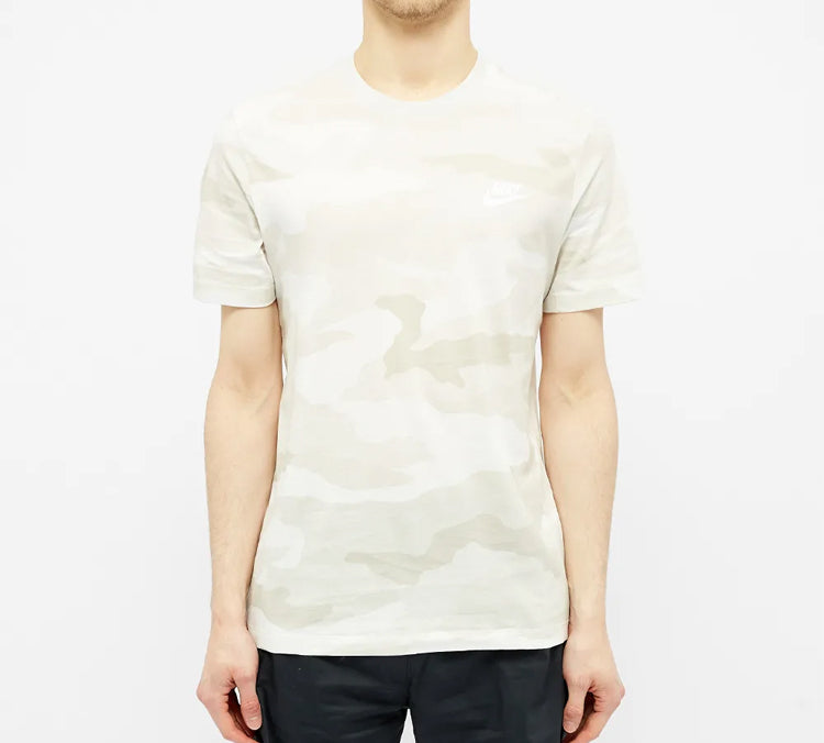 Nike Casual Camouflage Short Sleeve Gray White Camouflage Graywhite CK3003-121