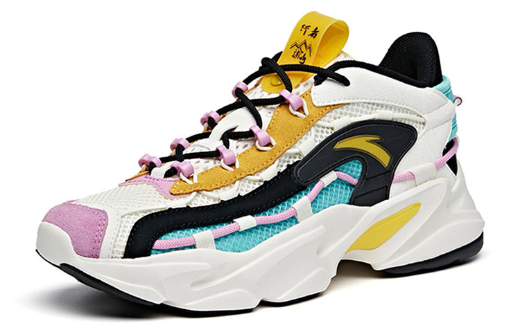 (WMNS) ANTA Life Series Sneakers 'White Yellow Green' 122028889-2