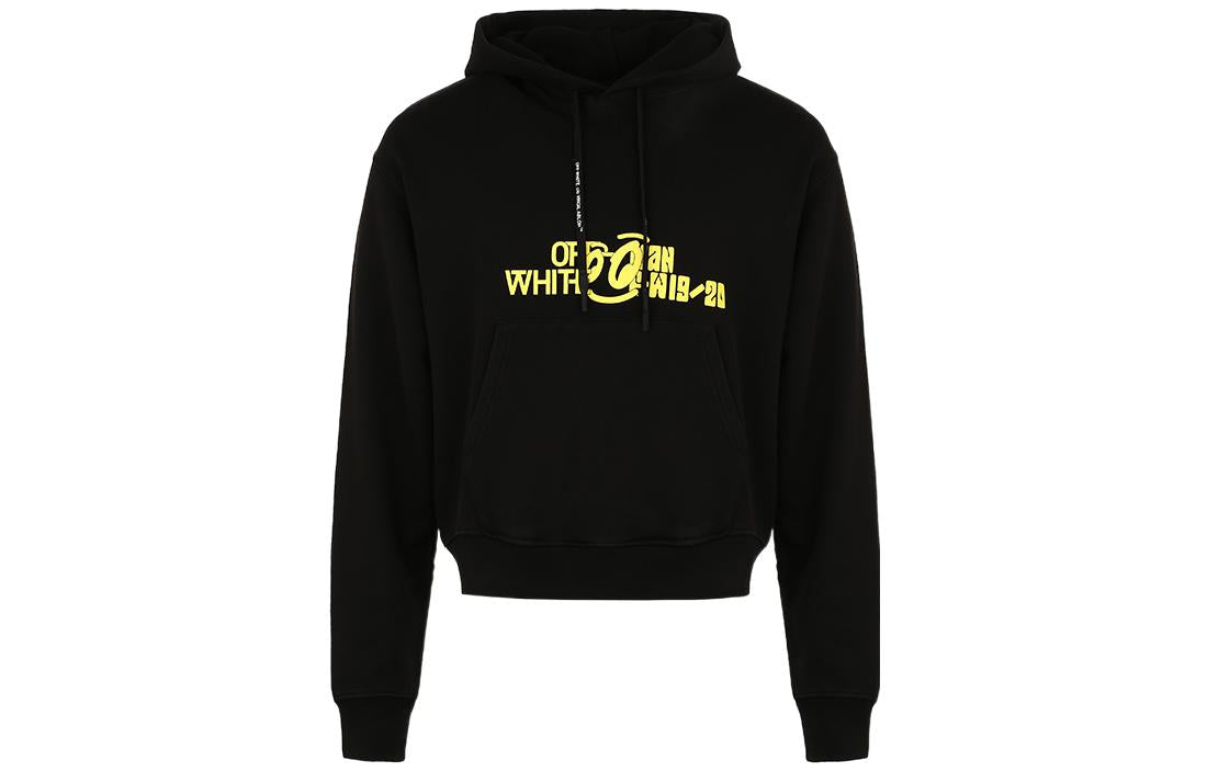 Men's Off-White Back Printing Long Sleeves Black OMBB03-7E19E3-0008