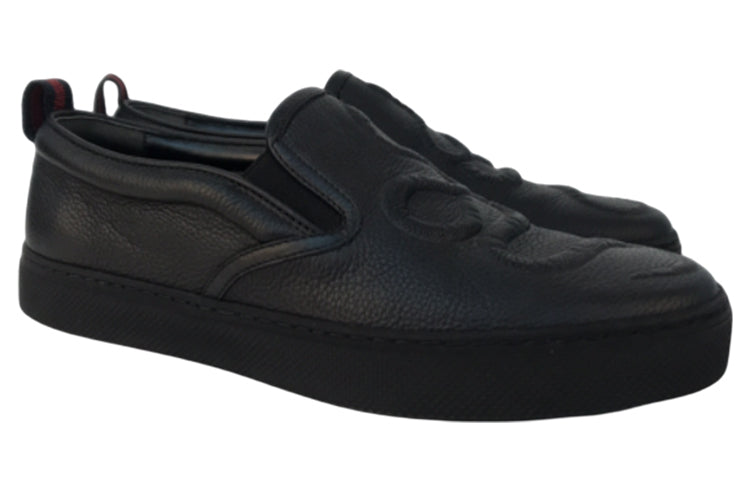 Gucci Dublin Snake Embossed Slip-on 'Black' 456201-BXO50-1069