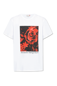 Alexander McQueen Wax Flower T-Shirt in White