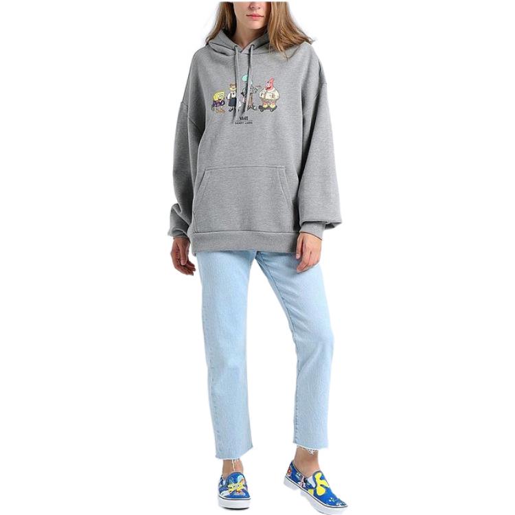 (WMNS) Vans Sandy Liang x SpongeBob Oversized Hoodie 'Grey' VN0A5GYYGRH