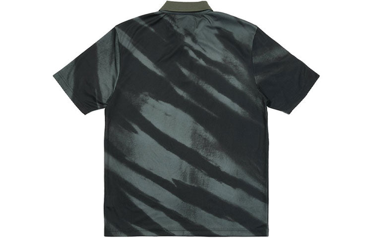 PALACE SS21 x AMG Crossover Polo Charcoal Triangle Logo Tie Dye Short Sleeve Dark Green Polo Shirt P20AMGES001