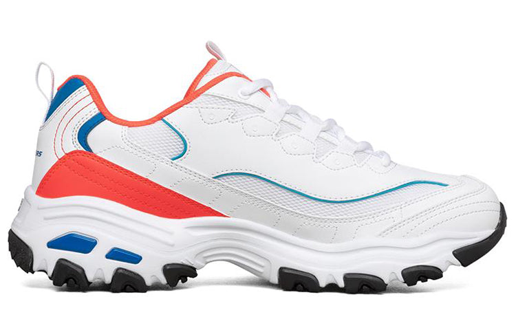 Skechers D'Lites 1.0 Low-Top Running Shoes White/Orange 894009-WCRL