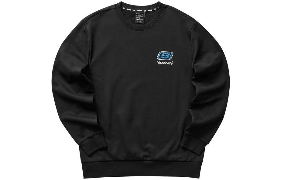 Skechers Logo Graphic Crew Sweater 'Black Blue White' L322U086-0018