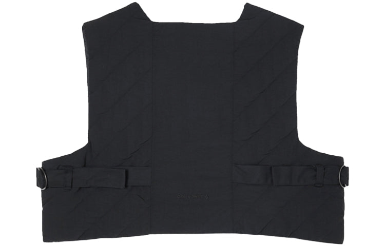 Converse Shapes Irregular Patchwork Short Vest Asia Sizing 'Black' 10022370-A01