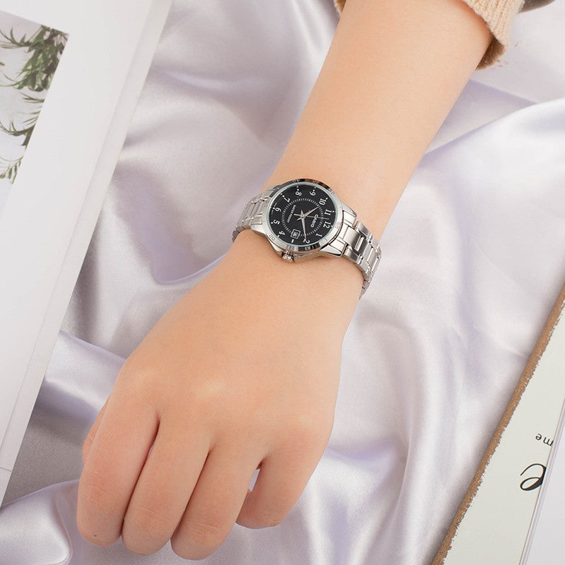 Casio Dress Analog Watch 'Black Silver Metallic' MTP-V004D-1B