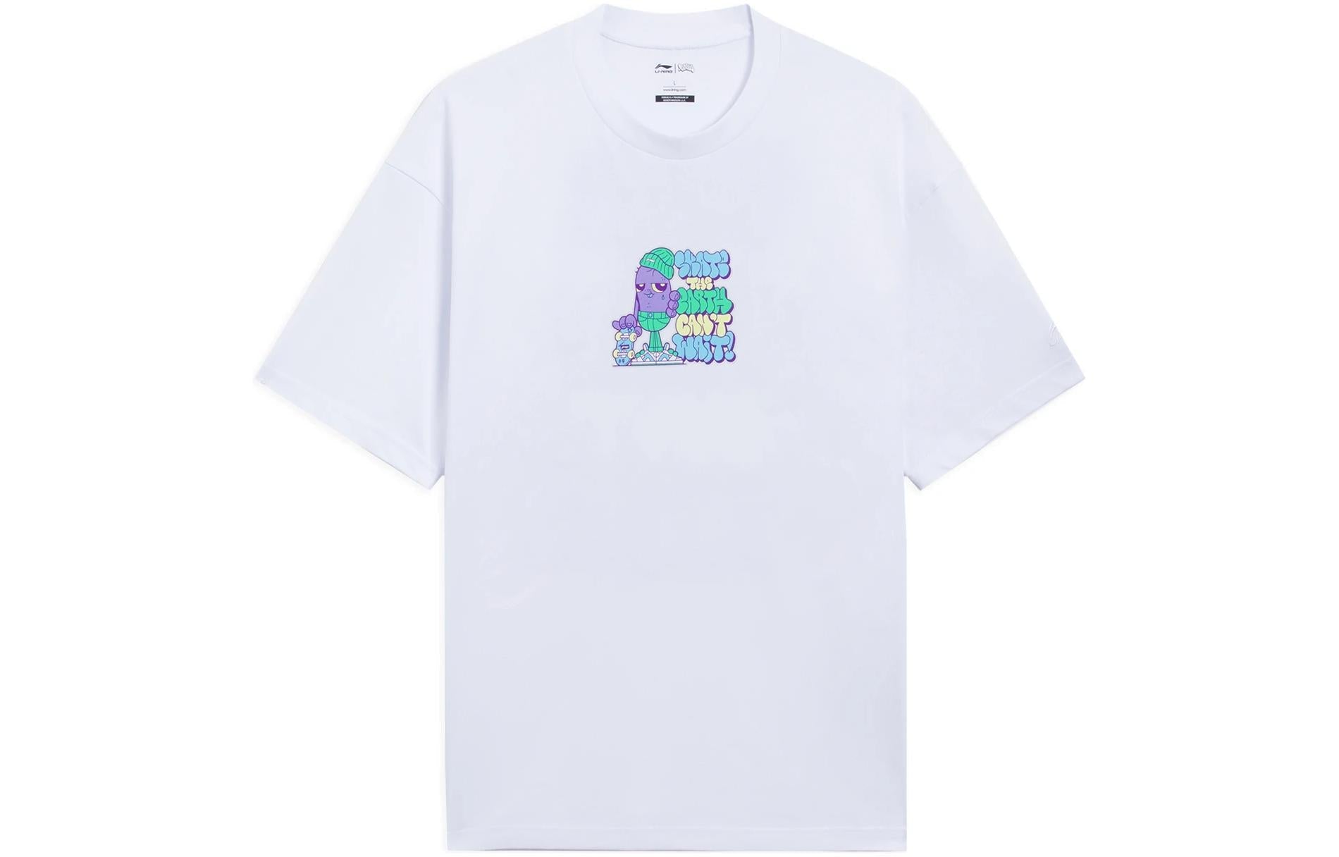 Li-Ning x Persue Cartoon Graphic Loose Fit T-shirt 'White' AHSS295-3