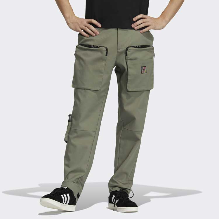 adidas originals Premium Wv Pnt Multiple Pockets Cargo Sports Long Pants Green GV0917