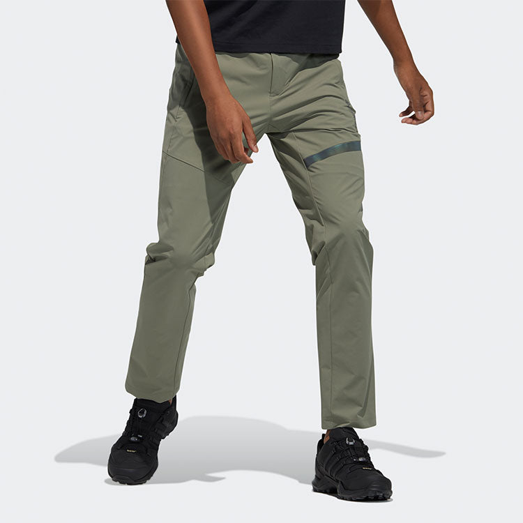 adidas Terrex Insp Ms Pants Outdoor mountaineering waterproof Reflective Logo Sports Long Pants Green GN7616