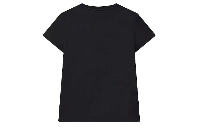 (WMNS) FILA Printing Logo Short Sleeve Black T-Shirt F11W038158F-BK