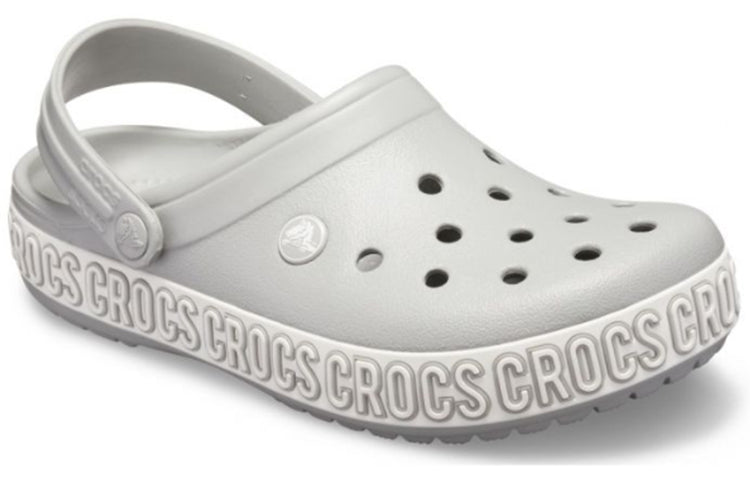 Crocs Crocband Logo Mania Beach Gray Sandals 205914-00J