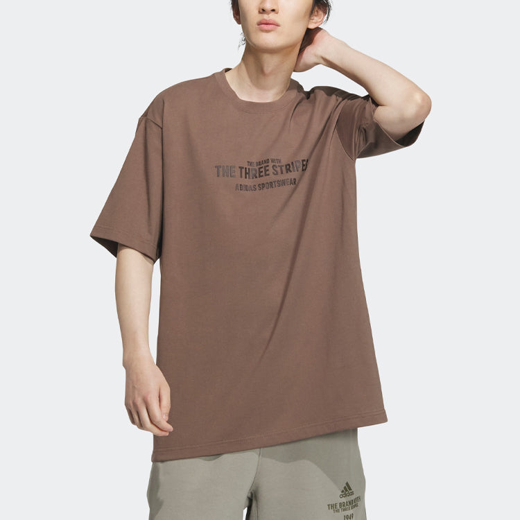 adidas Verbiage T-shirt 'Brown' IP3929