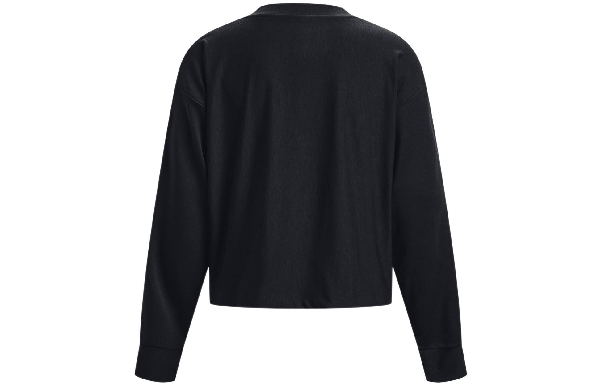 (WMNS) Under Armour Logo Rival Terry Oversized Crew 'Black' 1376995-001