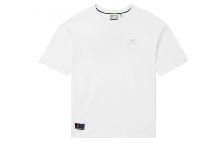 (WMNS) New Balance Short Sleeve T-Shirt 'White Black' NEA25012WT