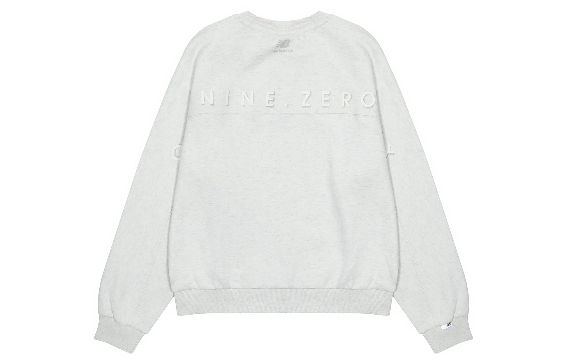 (WMNS) New Balance Logo Sweatshirt Asia Sizing 'White Grey' 5CC39752-OA