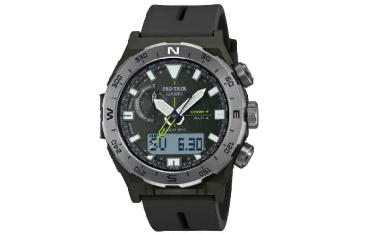 Casio Pro Trek Mountaineering Analog-Digital Watch 'Green Metallic' PRW-6800Y-3JF-PERSON