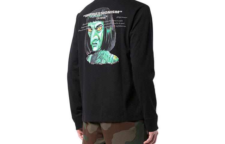 Off-White Impressionism T-Shirt Mens Logo Long Sleeve OMAB021R191850021088
