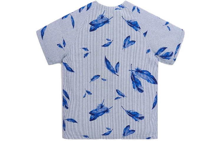 KITH Howard Seersucker Shirt Printing Short Sleeve Unisex Blue KH3751-102