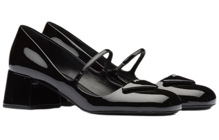 (WMNS) PRADA Patent Logo Mary Jane Shoes 'Black' 1I768M_069_F0002_F_045