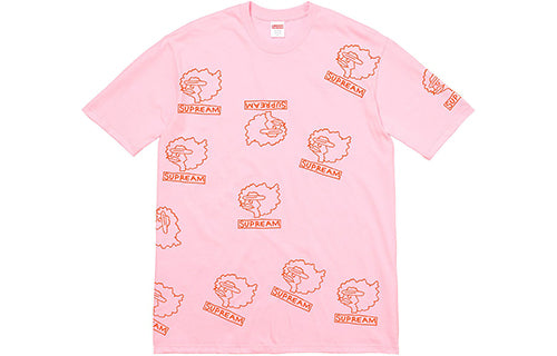 Supreme FW17 Gonz Heads Tee Light Pink Sausage Mouth Cartoon Short Sleeve SS18-0278