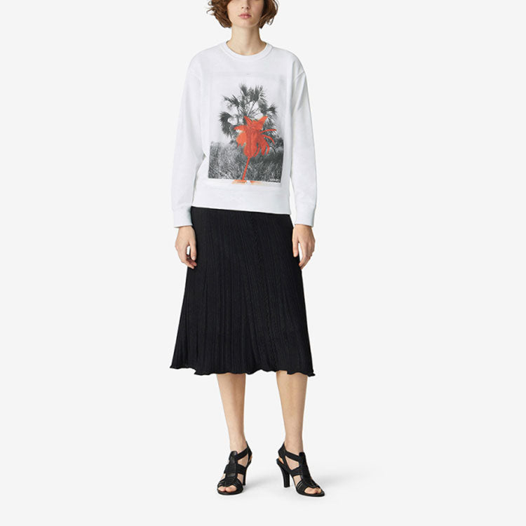 KENZO SS21 520 Series Round Neck Printing Pattern Long Sleeves White FB52SW8954ML-01