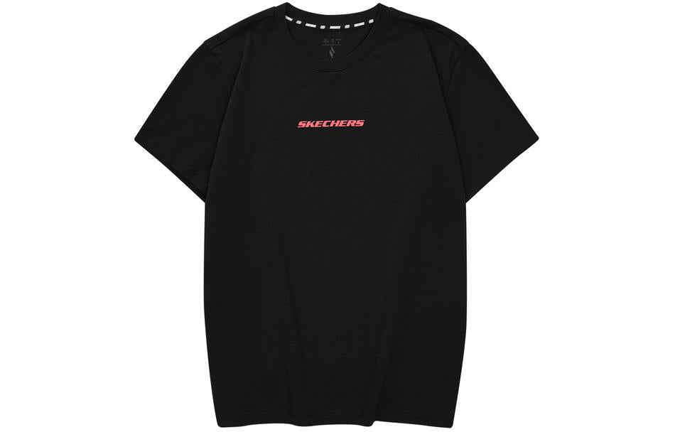 Skechers Casual Letter Printed T-Shirt 'Black Red White' L224U039-0018